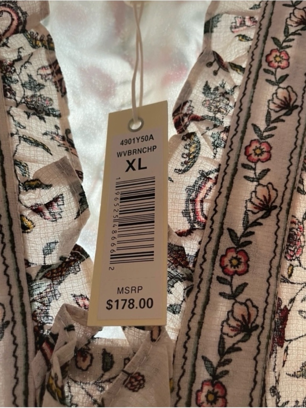 Max Studio White Maxi Dress with Black Floral Print - Picture 4 of 4